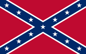 This is the Battle Flag. If it's rectangular it represents the Battle Flag of the Army of Tennessee. If it's square it represents the Army of Northern Virginia. 
